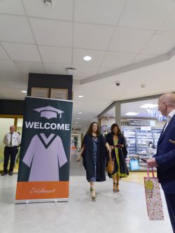 Lucy and Maddie in their gowns.