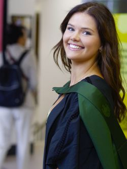 Maddie Knight in her gown.