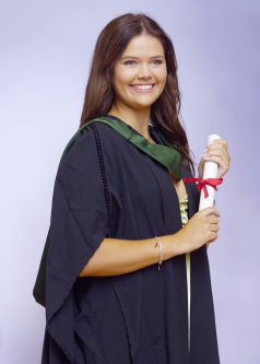 Using the official portrait photographers backdrop.